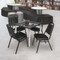 Regency Kahlo Square Table & Chair Sets, 36 W, 36 L, 29 H, Wood, Metal, Vinyl Top, Grey TPL3636GYCM29BK - alternate 1